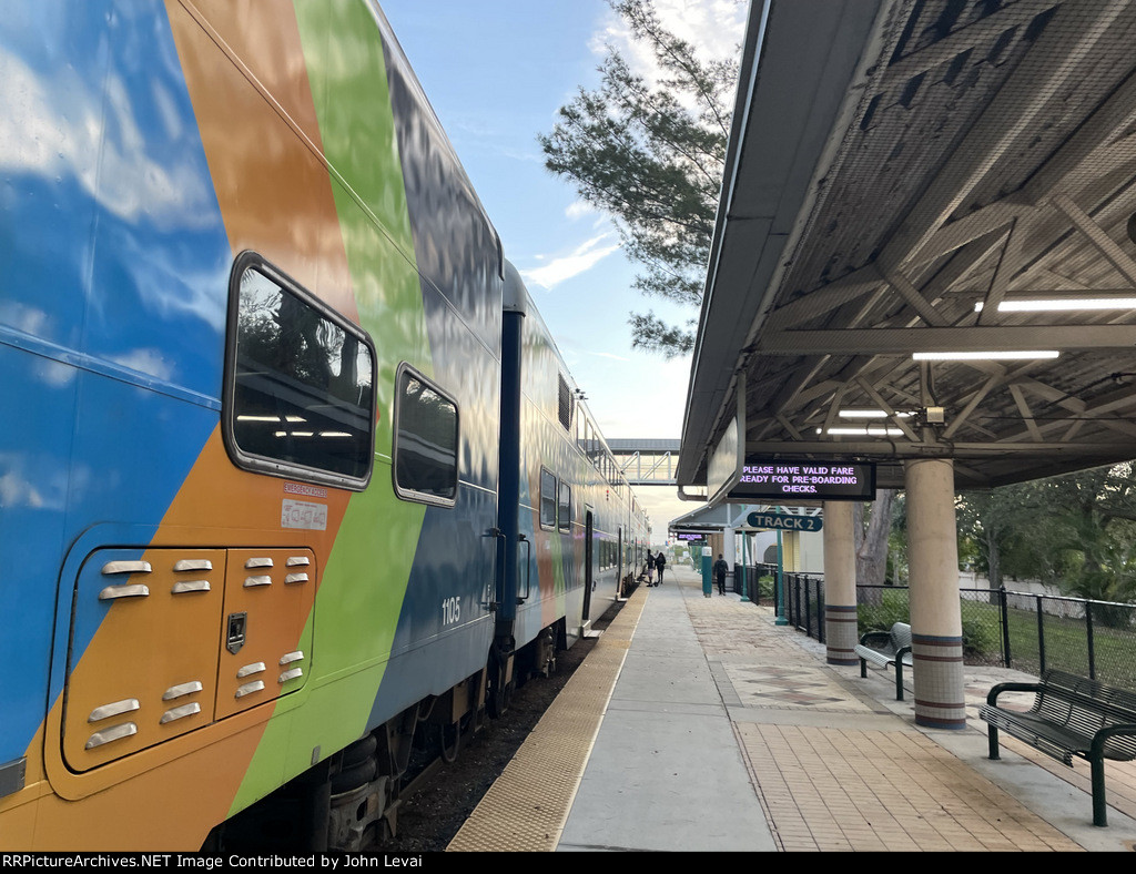 View of Tri-Rail Train # P664 at Opa-locka depot-looking north 